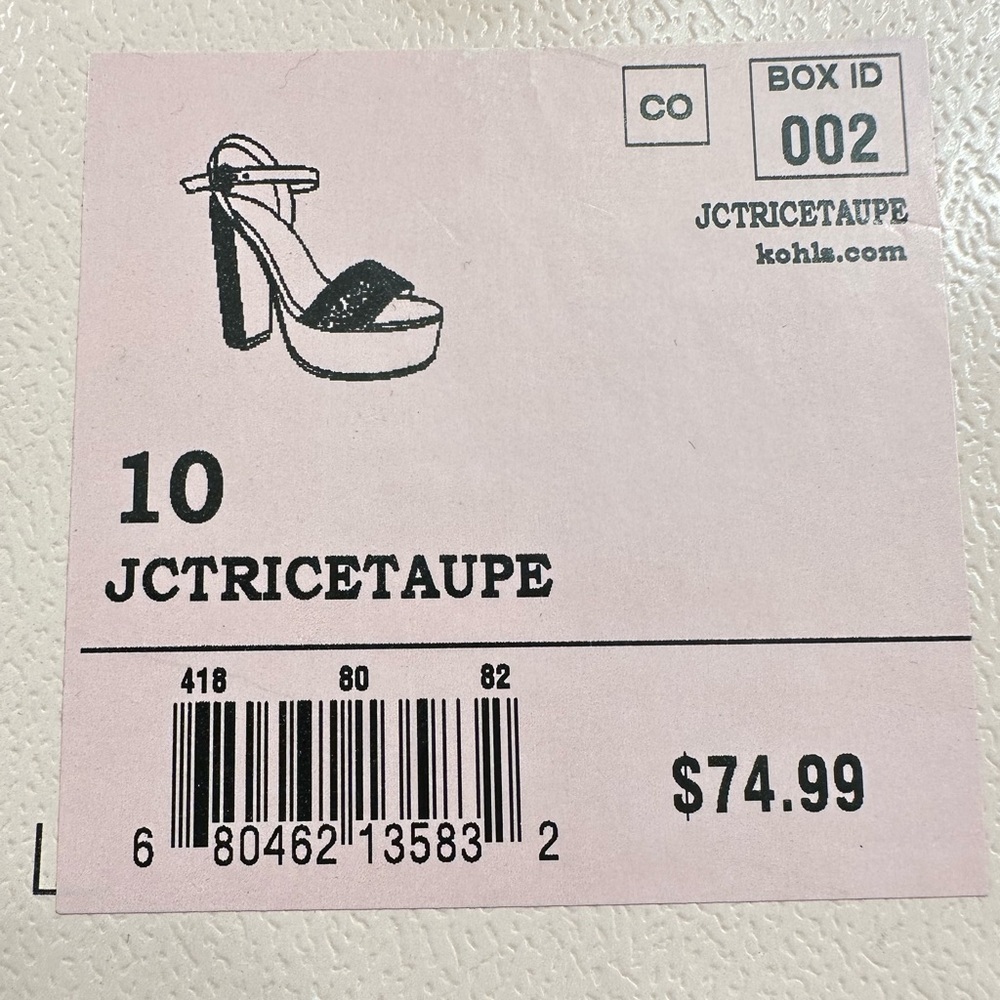 Juicy Couture Size 10 Trice Taupe Heels with Rhinestones - Picture 9 of 9